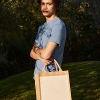 W426 Westford Mill Cotton Pocket Jute Midi Tote