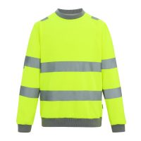 TRF813 Regatta High Visibility Hi-Vis Pro Contrast Crew Neck Sweatshirt (Var 02)