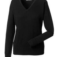 710F Russell Collection Ladies' V-Neck Knitted Pullover (Var 01)