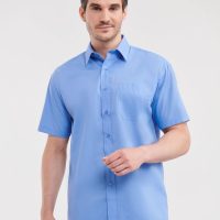 935M Russell Collection Men's S/Sleeve Polycotton Shirt (Var 01)