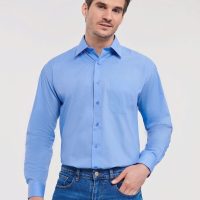 934M Russell Collection Men's L/Sleeve Polycotton Shirt (Var 01)