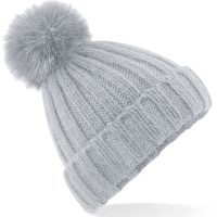 B413 Beechfield Verbier Faux Fur Pop Pom Chunky Beanie (Var 01)