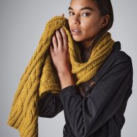 B499 Beechfield  Cable Knit Melange Scarf